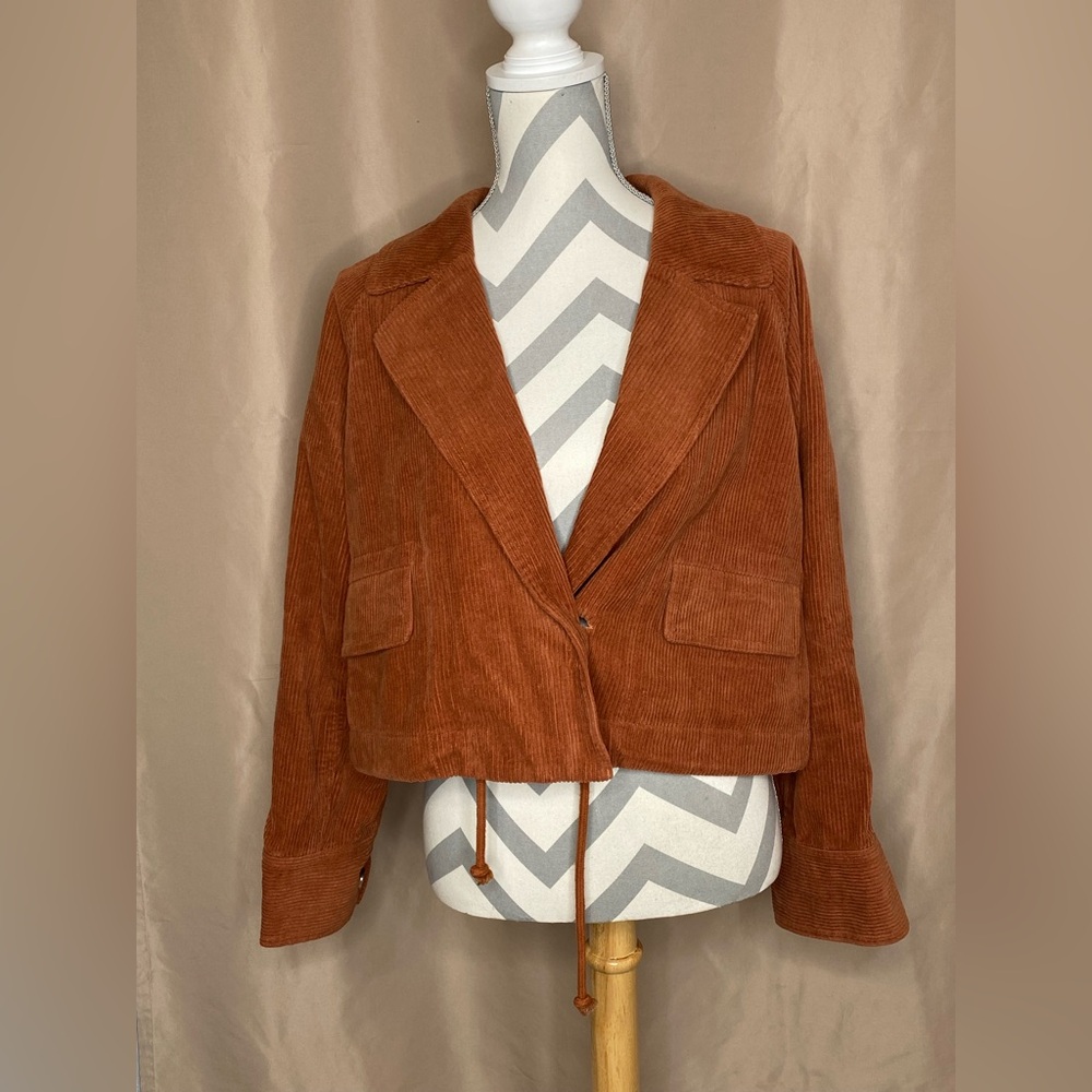 JOA Medium Dark Orange Corduroy Jacket